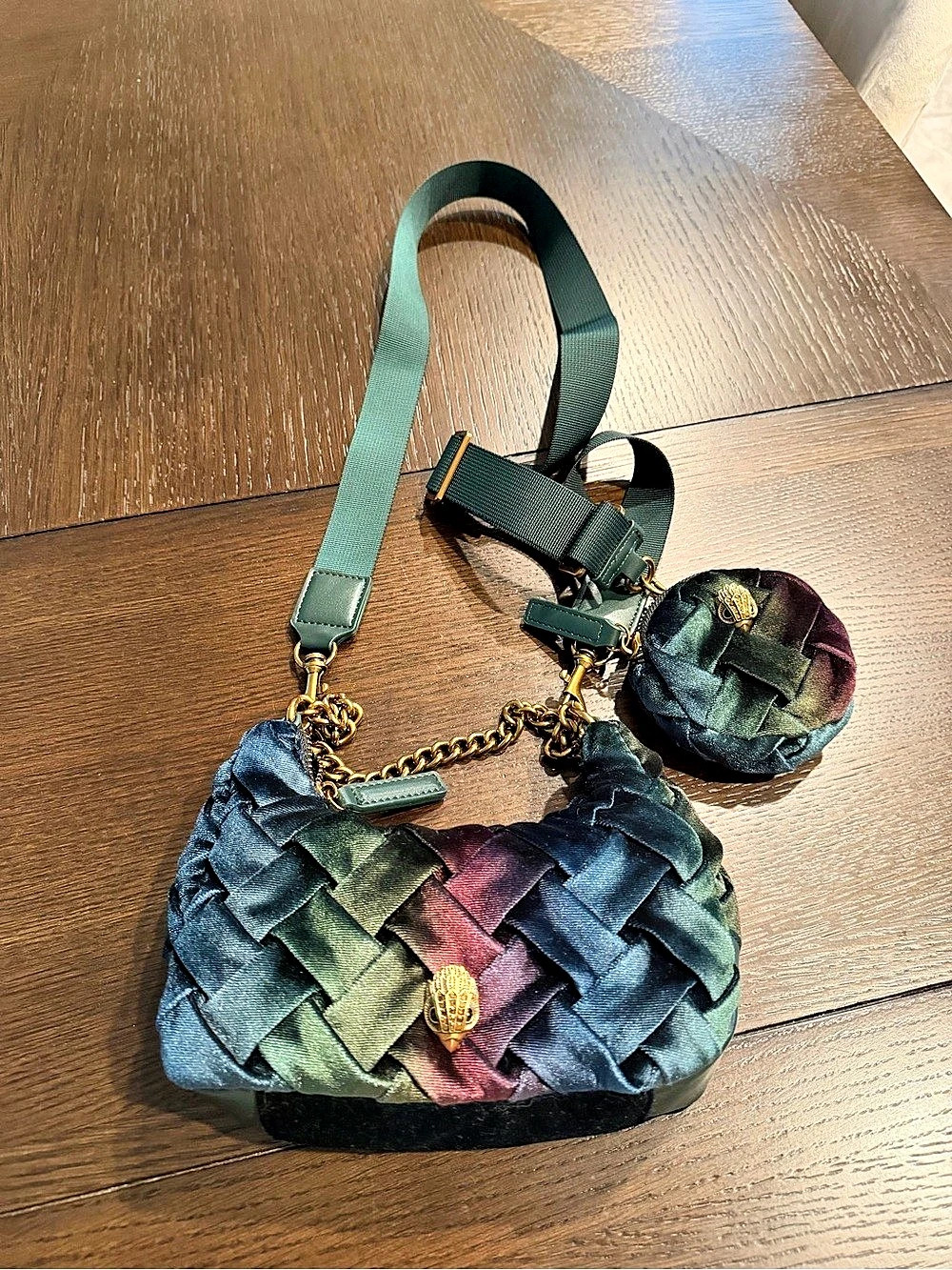 Kurt Geiger Woven Color Block Crossbody Bag